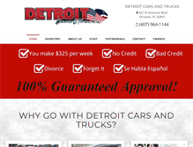 Tablet Screenshot of detroitcarsandtrucks.com